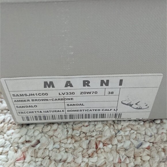 Marni Amber Brown + carbone Sandals size 38 - Picture 12 of 12